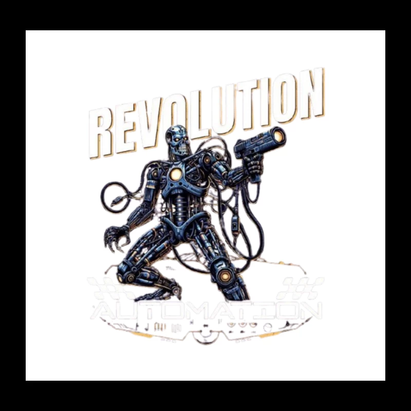 Combat Robot Revolution Sci-Fi Art Throw Pillow