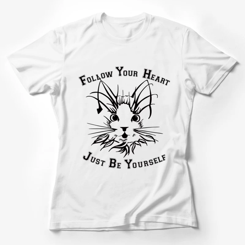 Folge deinem Herzen, sei du selbst - Katzenkunst Damen T-Shirt