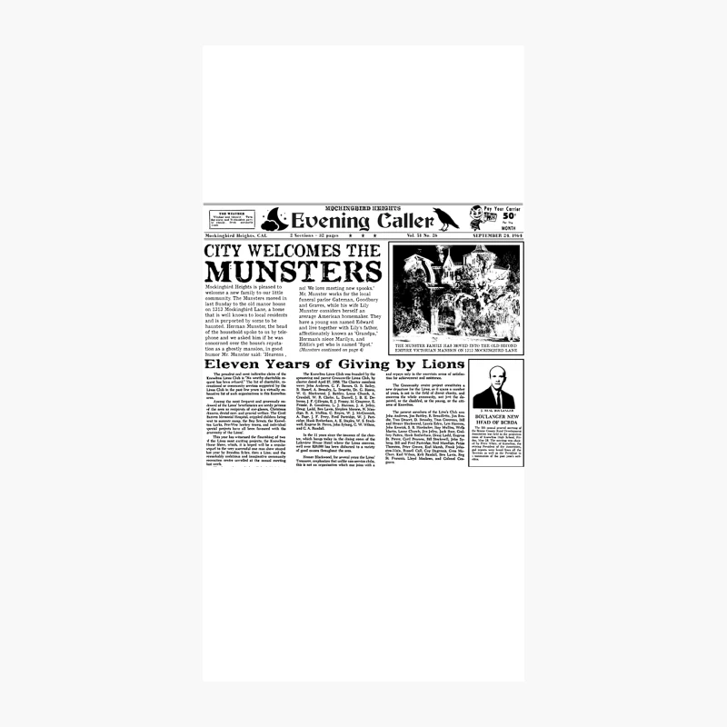 Munsters newspaper iPhone Case
