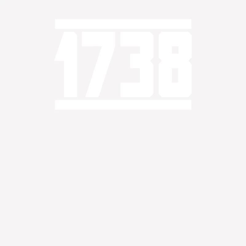 Graphic Design Featuring the Number 1738 Male T-Shirt