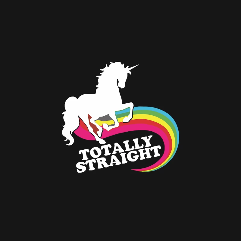 Totally Straight Funny Rainbow Unicorn Gay Pride Novelty Fashion Desk Mat