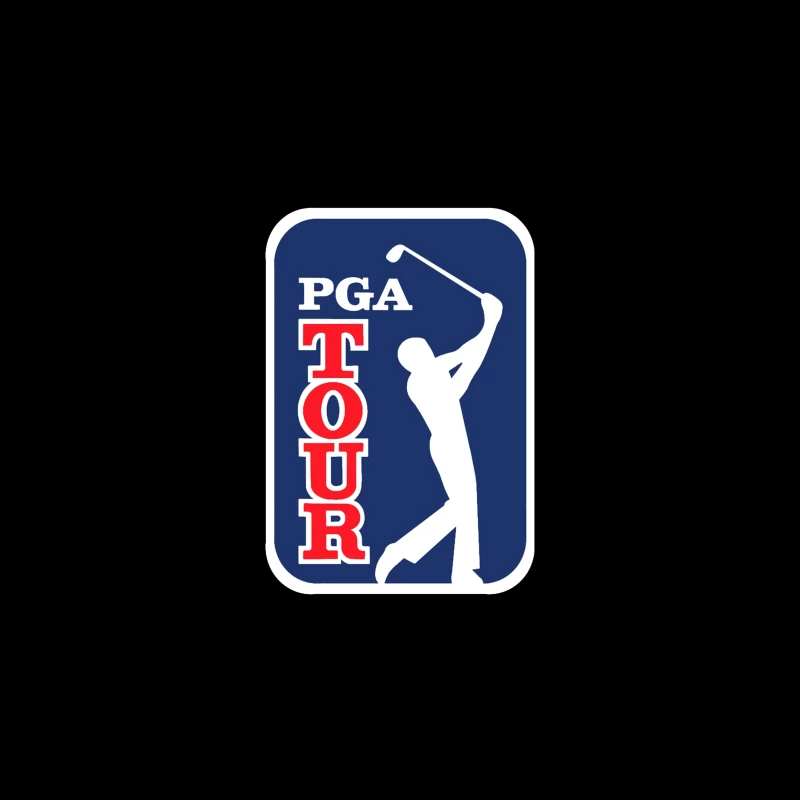 Official PGA Tour Professional Golf Logo with Silhouetted Golfer Desk Mat