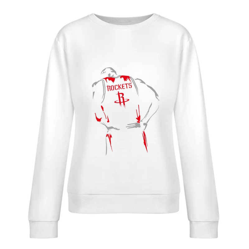 Basketballspieler im Rockets-Trikot Damen Pullover Sweatshirt