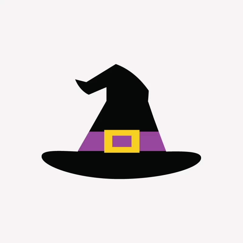 Chapeau de sorcière avec bande violette Femme T-Shirt