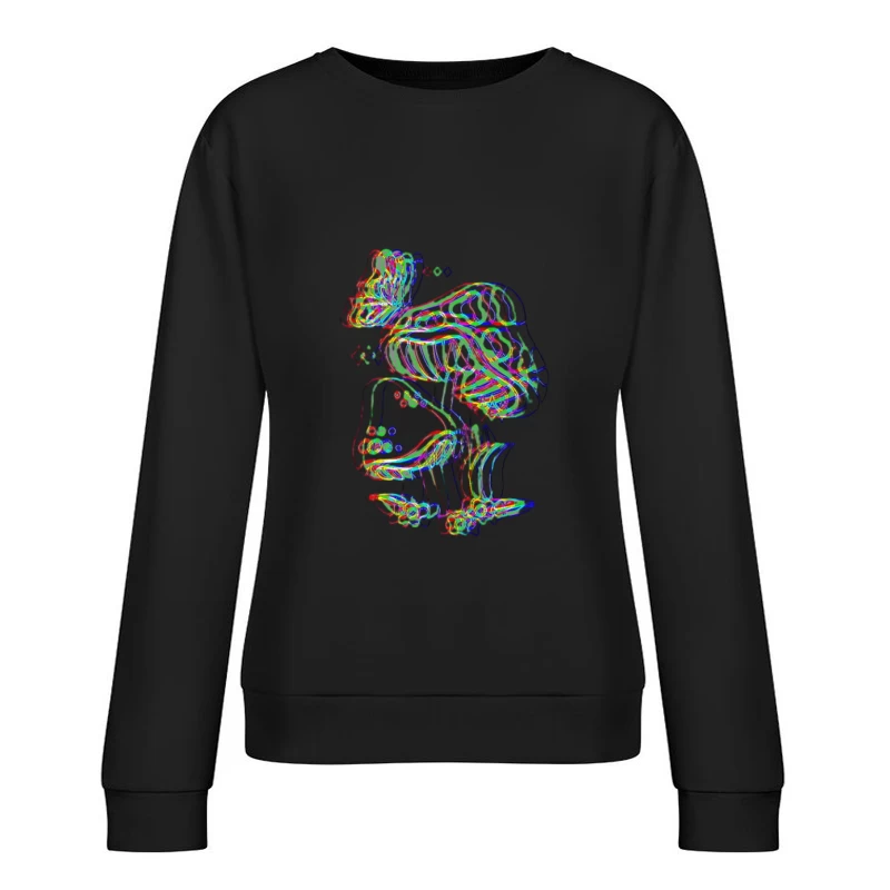 Symbolisme Psychédélique des Champignons Femme Sweat-shirt à enfiler