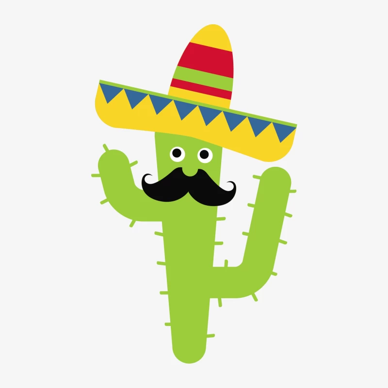 Cactus avec sombrero coloré Femme Sweat-shirt à enfiler