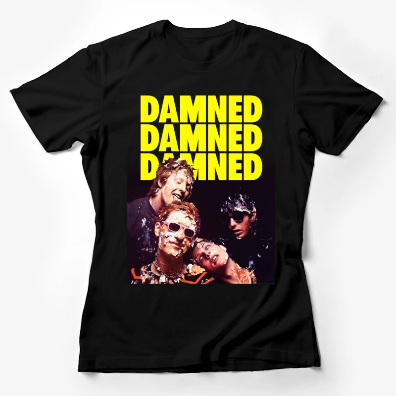 The Damned Punk Rock Band Vintage Album Cover Female T-Shirt