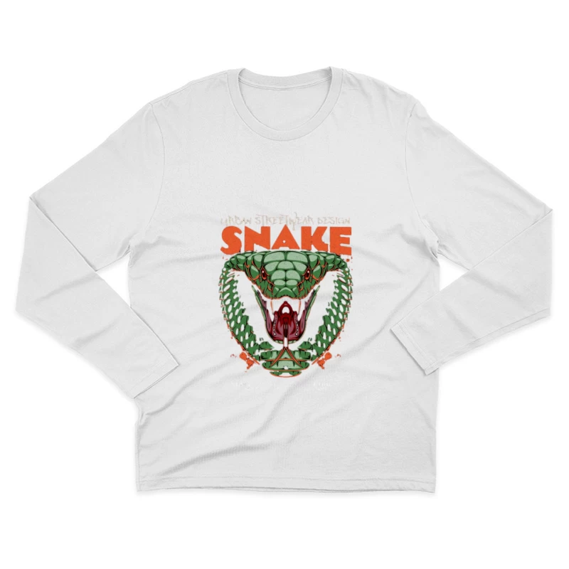 Design Urbain de Serpent Streetwear Homme Manches Longues T-Shirt