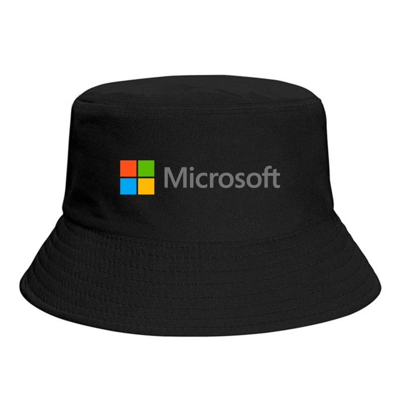 Microsoft Corporation Official Logo Design Bucket Hat