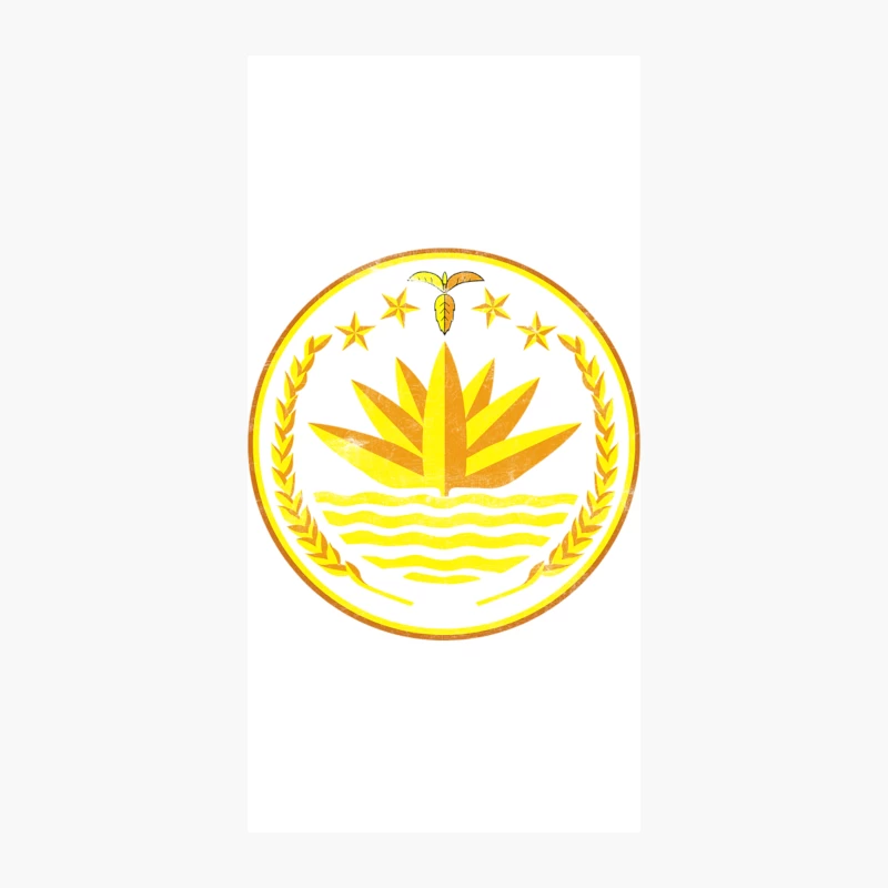 Bangladesh  Vintage Look Crest Design iPhone Case