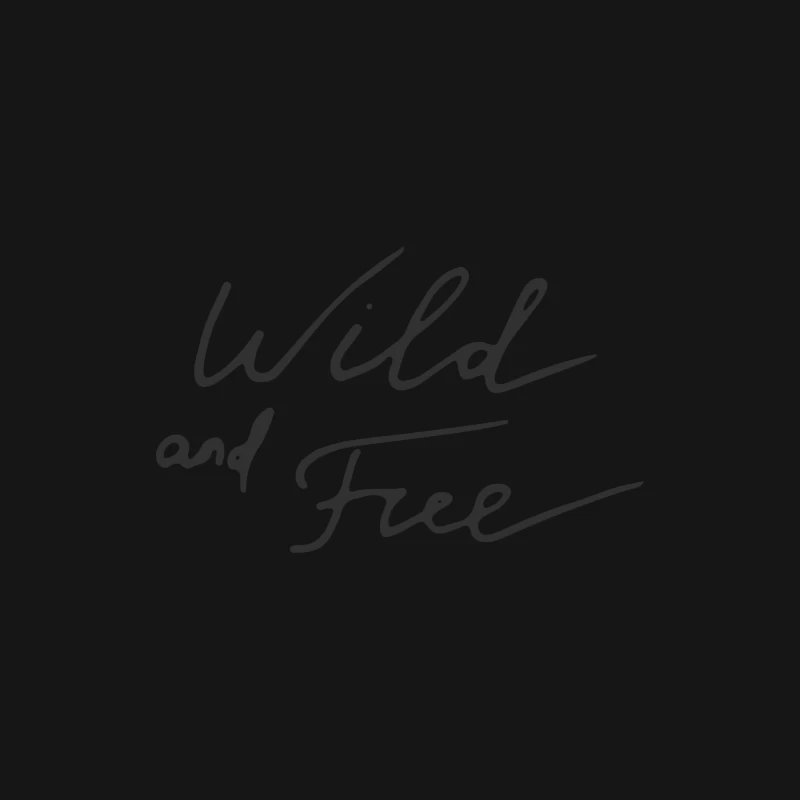 Texte manuscrit inspirant 'Wild and Free' Homme Manches Longues T-Shirt