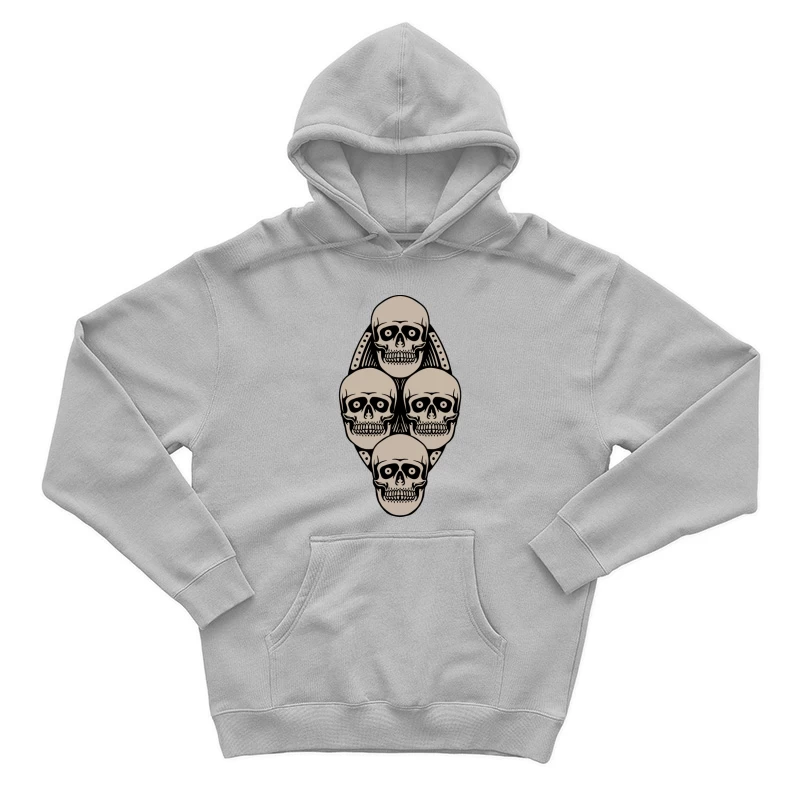 Artistic Skull Design Male Pullover Hoodie