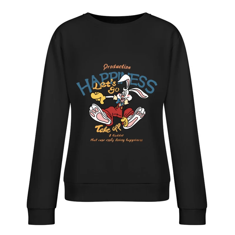 Glückliche Hasenabenteuer Damen Pullover Sweatshirt