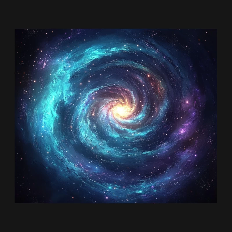 Swirling Cosmic Spiral: A Mesmerizing View of a Galactic Wonder Mouse Pad
