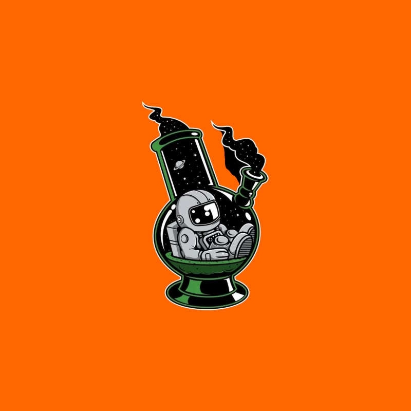Cosmic Astronaut in a Bong Travel Mug