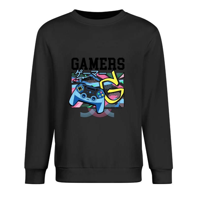 Retro Gamer Design mit Gamepad Herren Pullover Sweatshirt