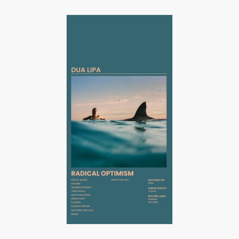 Dua Lipa's "Radical Optimism" Album Cover Features Swimmer and Shark iPhone Case
