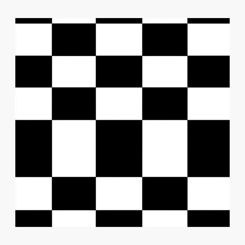 Black and White Checkered Pattern: Chess Board Geometric Design Throw Pillow