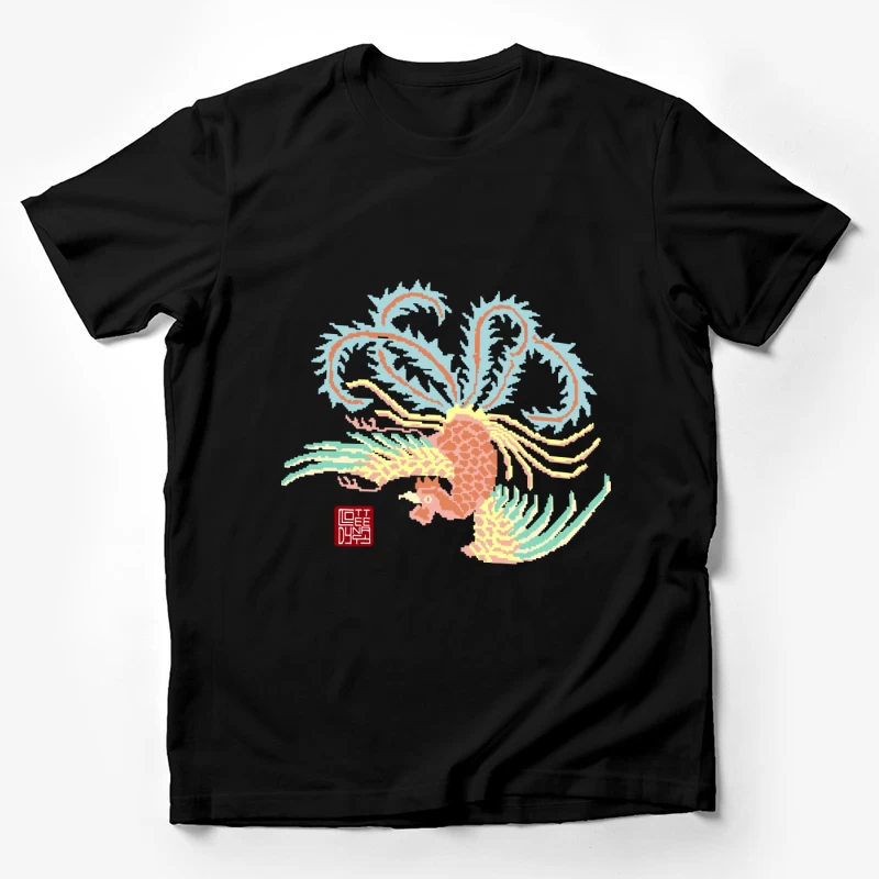 Traditioneller Phönix mit Siegel Herren T-Shirt