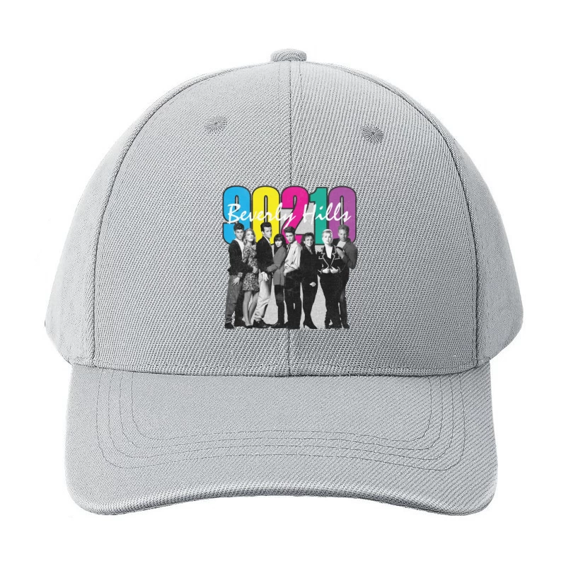 Beverly Hills 90210 Retro TV Show Cast Photo with Colorful Logo Baseball Cap