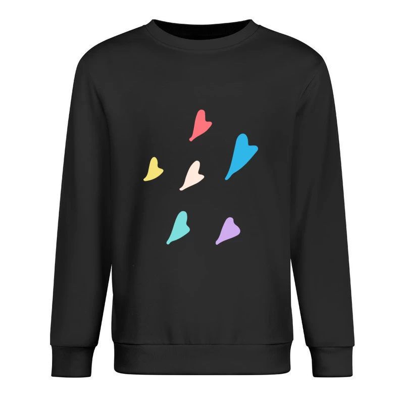 Cœurs colorés épars Homme Sweat-shirt à enfiler
