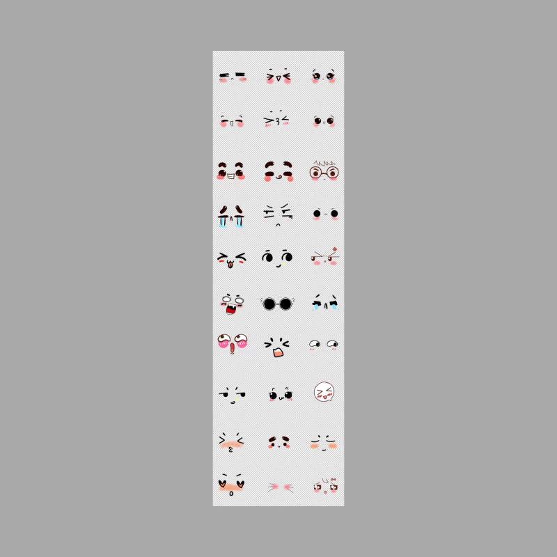 Niedliche Kawaii Gesichtsausdrücke Herren Pullover Hoodie