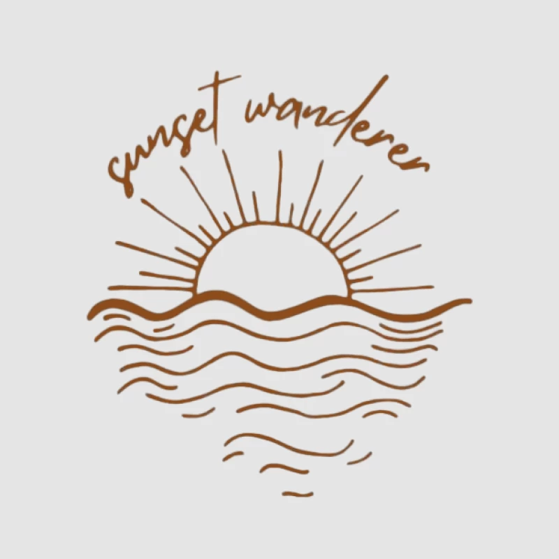 Design Vagabond du Coucher de Soleil Homme Sweat à capuche