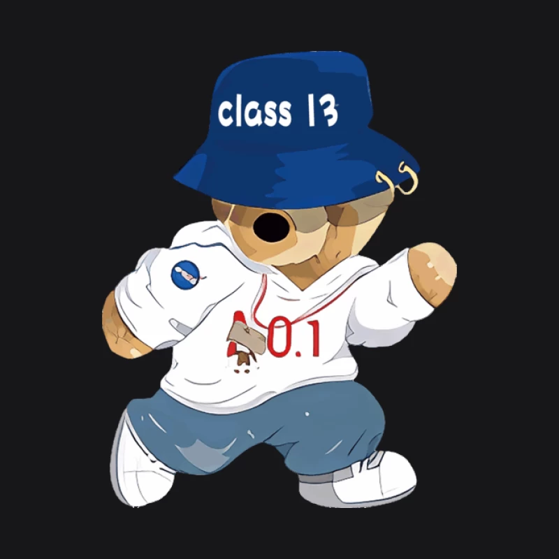 Teddybär mit Hut und lässiger Kleidung Herren Pullover Hoodie