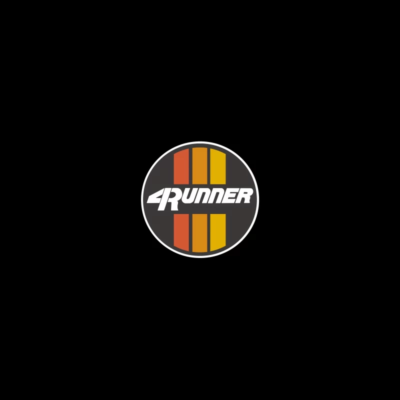 Retro-Style 4Runner Logo with Orange-Yellow Racing Stripes Coffee Mug