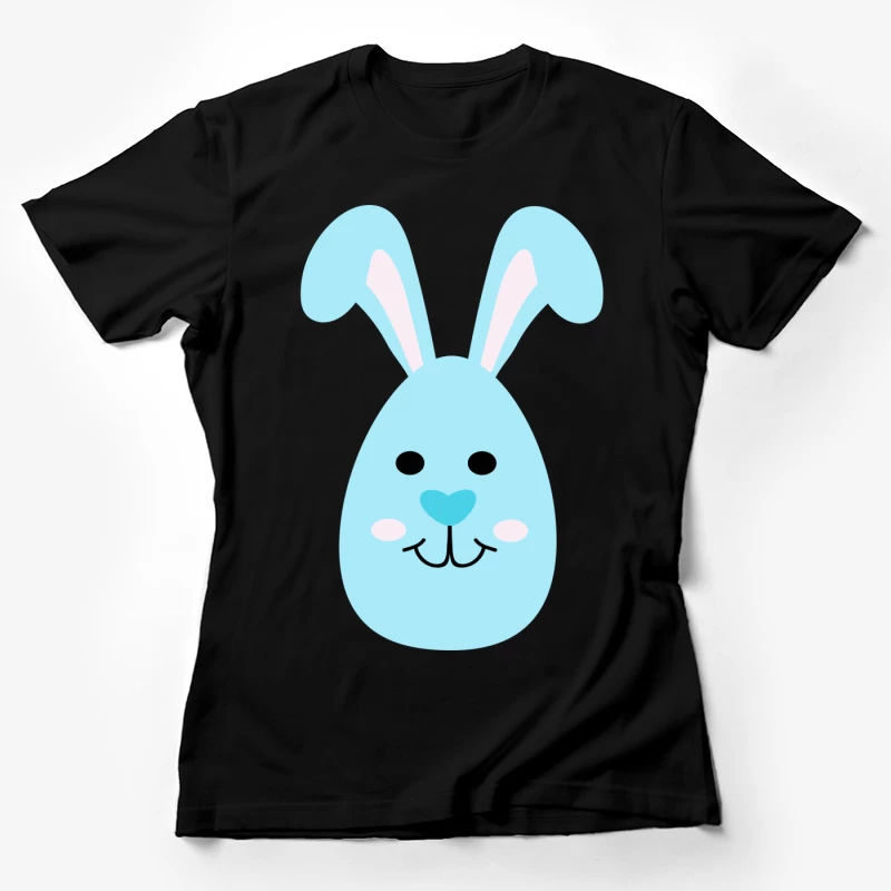 Lapin bleu mignon avec oreilles Femme T-Shirt