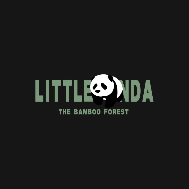 Kleiner Panda im Bambuswald Logo Herren Langarm T-Shirt