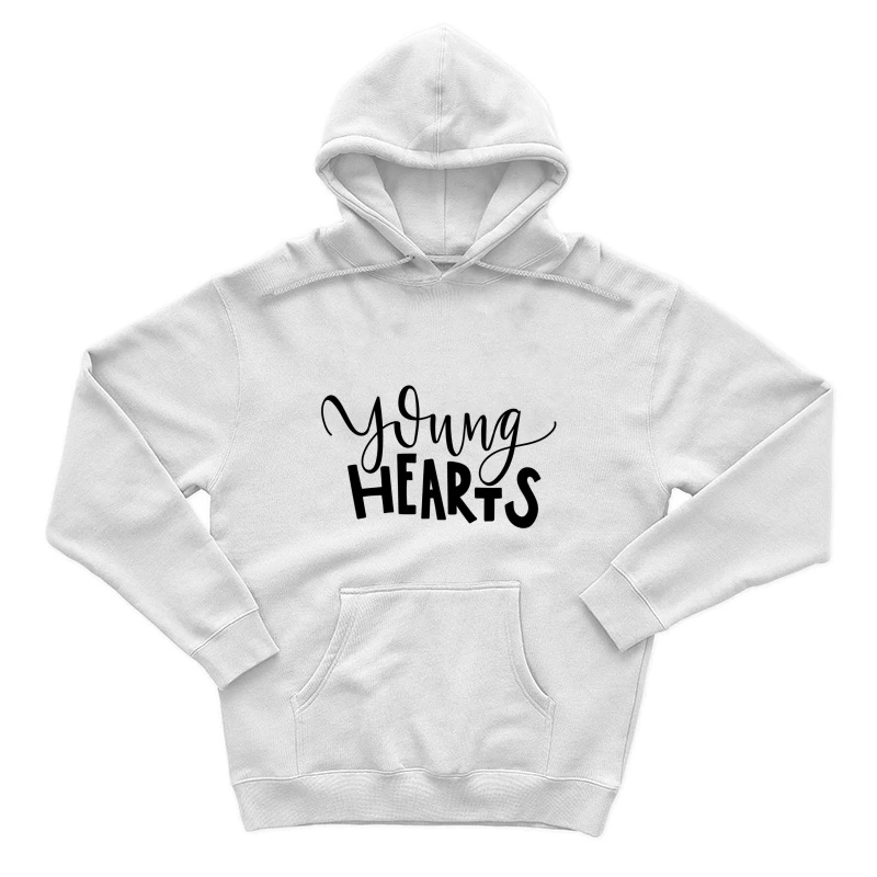 Design typographique Young Hearts Homme Sweat à capuche