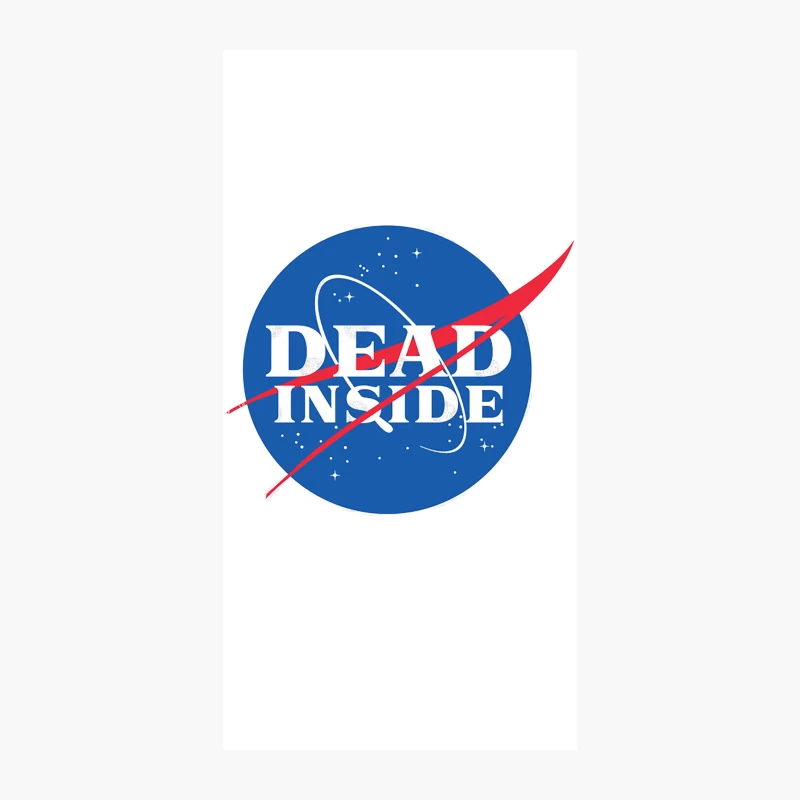 DEAD INSIDE - Nasa Parody Logo Design iPhone Case