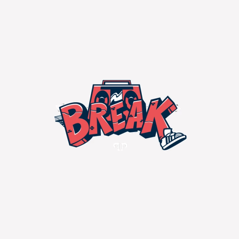 Break-Tanz Graffiti Design auf Tape Herren T-Shirt