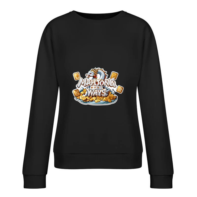 Mahjong Ways: A Dragon's Treasure Game Female Pullover Sweatshirt