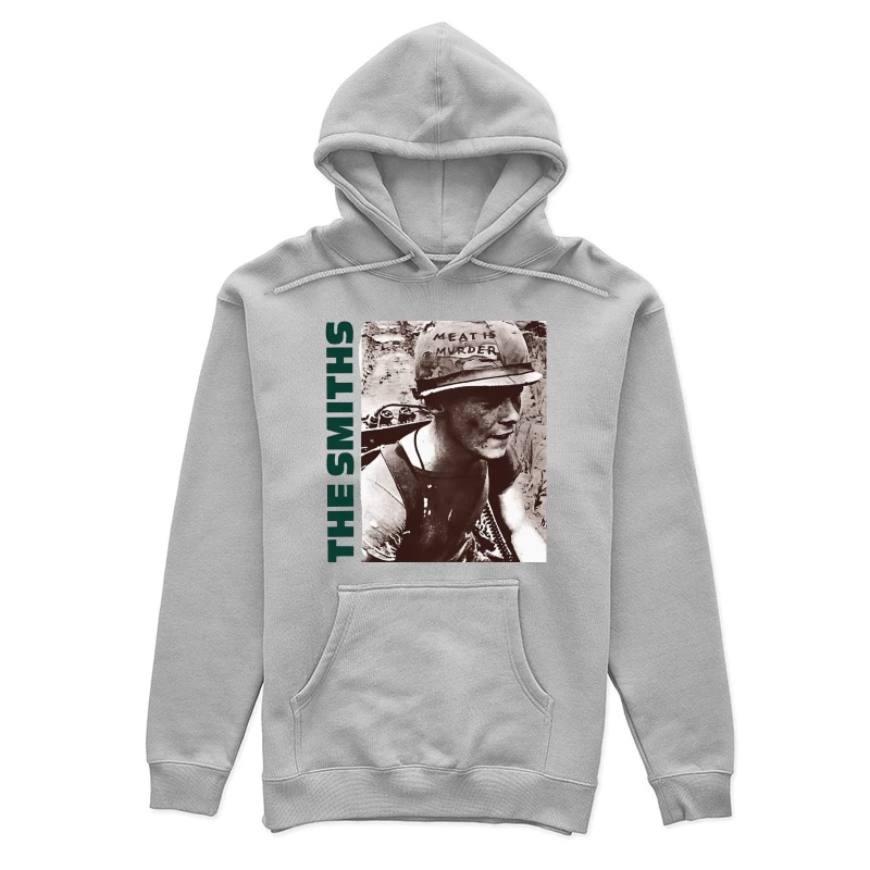 Vintage Activist Portrait with "Meat is Murder" Helmet Female Pullover Hoodie