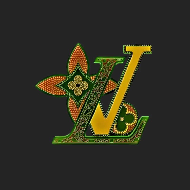 Luxus-Logo-Design in goldenen und grünen Tönen Herren Pullover Sweatshirt