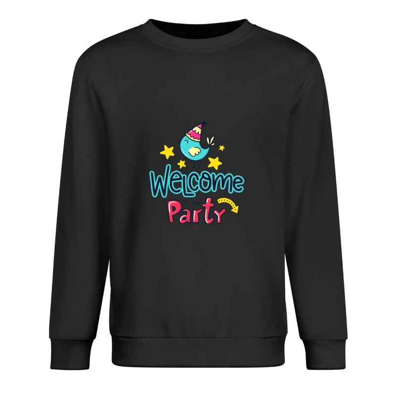 Bienvenue à la fête avec un oiseau joyeux Homme Sweat-shirt à enfiler
