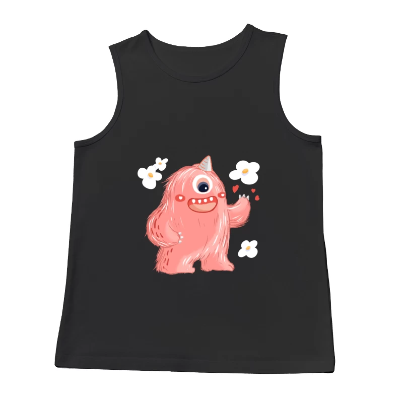 Rosa Einhornmonster mit Blumen Herren Tanktops