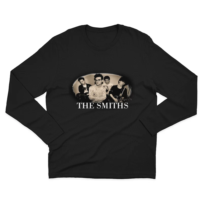 The Smiths - Iconic 1980s Alternative Rock Band Portrait Male Long Sleeve T-Shirt