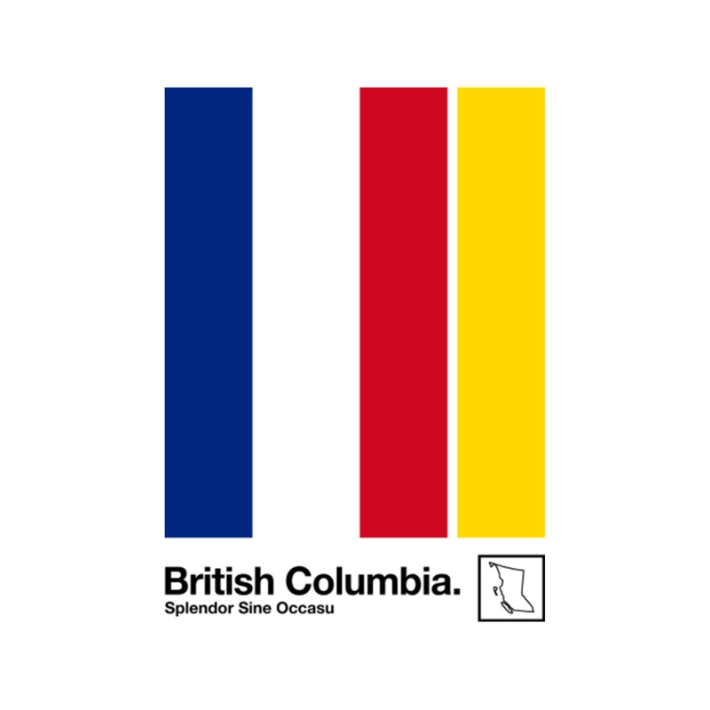 British Columbia  Original Minimalist Artwork Poster Design Tapestry