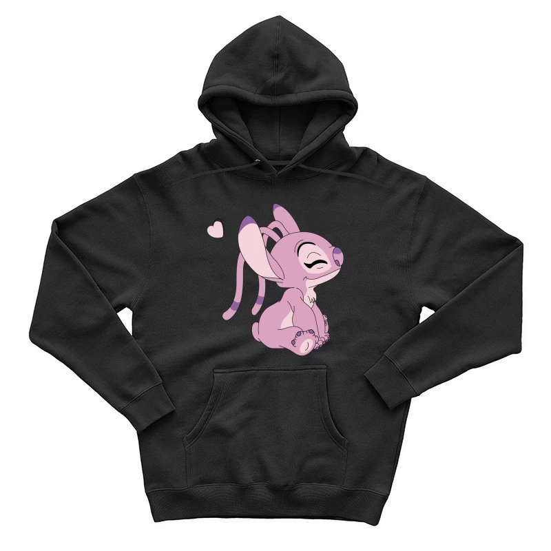 Niedliche rosa Kreatur mit Herz Herren Pullover Hoodie