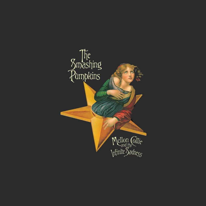 The Smashing Pumpkins' Mellon Collie Album Cover Featuring Classical Art on Golden Star Baseball Cap