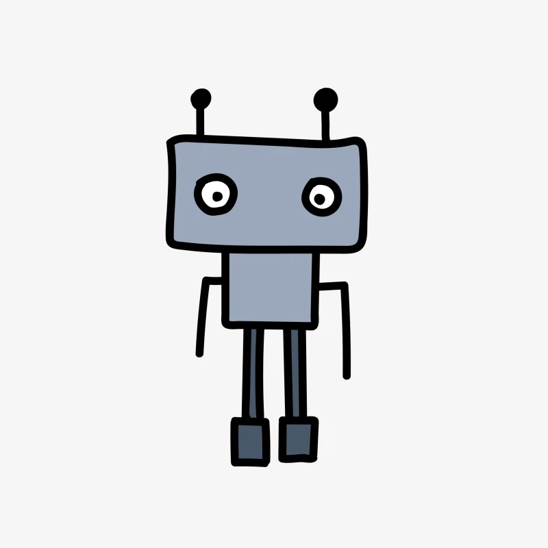 Illustration d'un robot cartoon Homme Sweat-shirt à enfiler