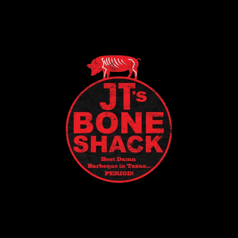 JT's Bone Shack BBQ Throw Pillow