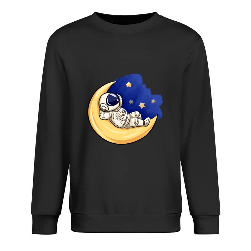 Astronaut ruht auf dem Mond Herren Pullover Sweatshirt