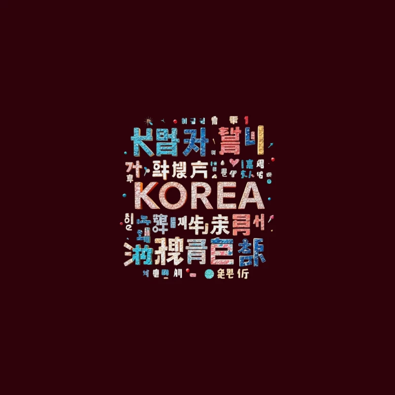 Artistic Korean Typography and Cultural Design Travel Mug