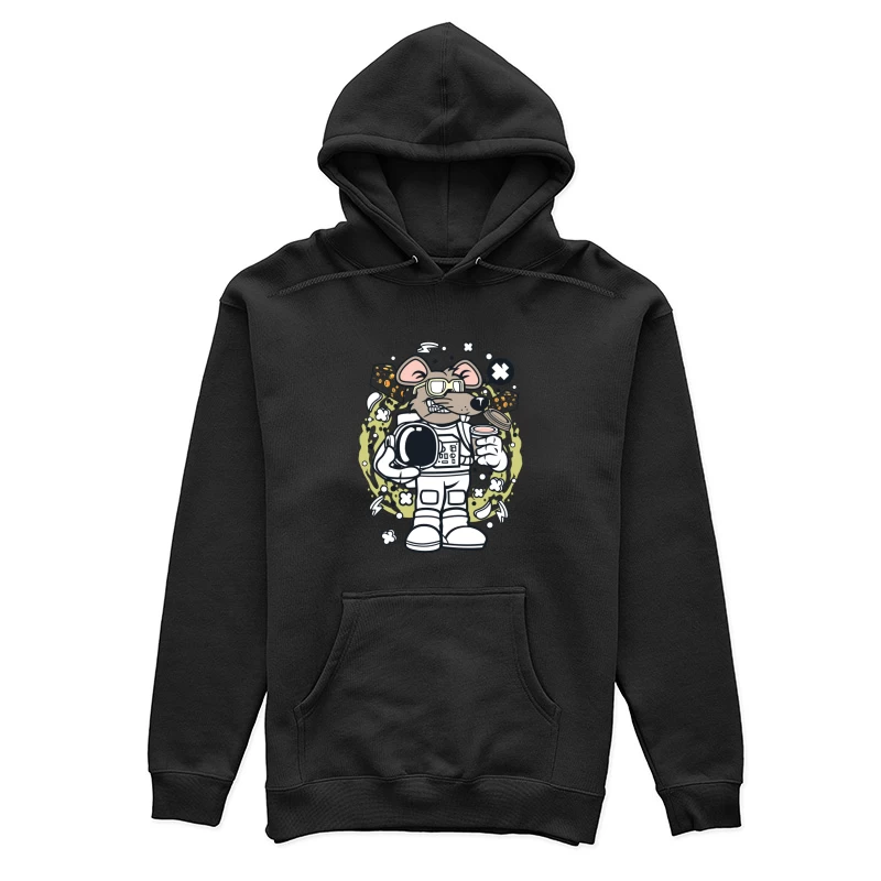 Rat astronaute avec café et casque Femme Sweat à capuche