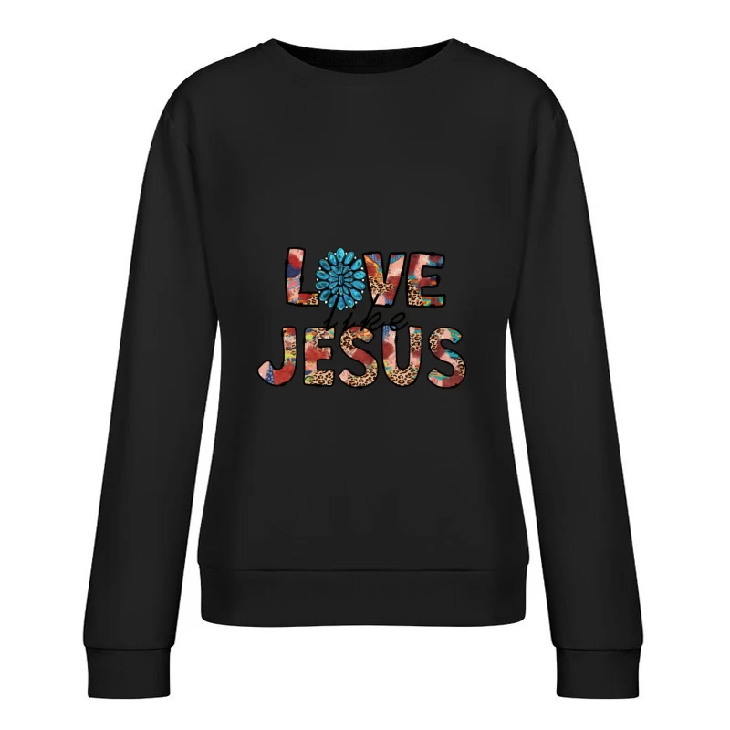 Bunter Liebesbrief an Jesus Damen Pullover Sweatshirt