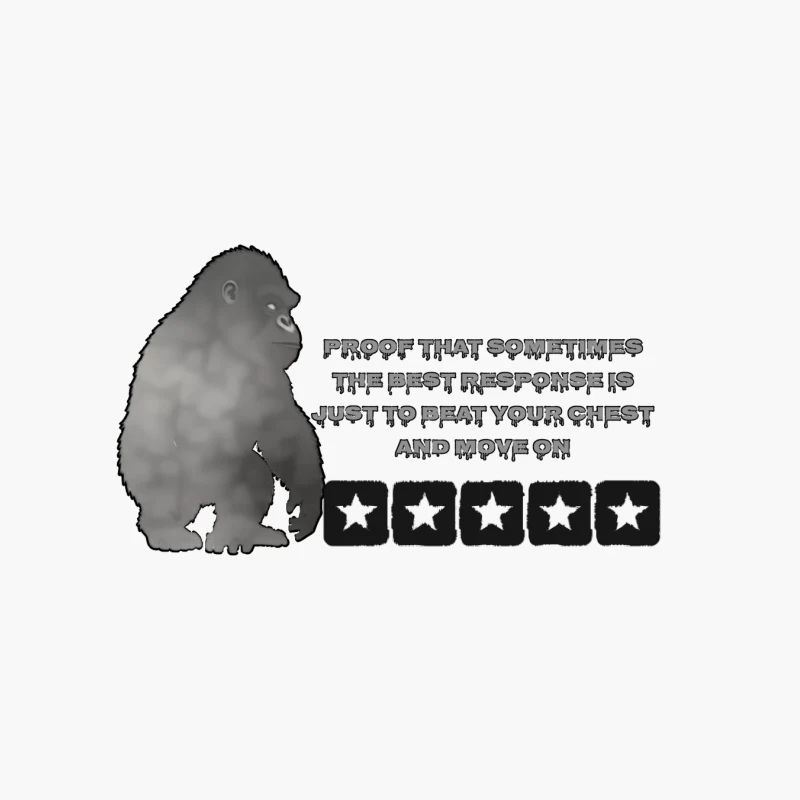 Gorilla Strength and Motivation Illustration Cotton Tote Bag
